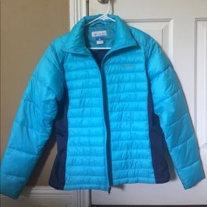 Blue Columbia thick winter jacket
